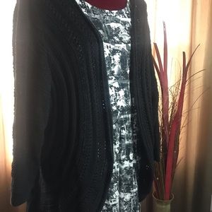 Size 2X 🖤 Black Cardigan Fashion Sweater